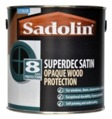 SADOLIN SUPERDEC SATIN SUPER WHITE  2.5LITRE