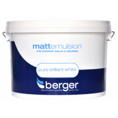 BERGER MATT BRILLIANT WHITE 10LITRES