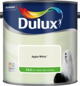 DULUX RETAIL VINYL SILK APPLE WHITE 2.5LITRE