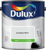DULUX RETAIL VINYL SILK CORNFLOWER WHITE 2.5LITRE
