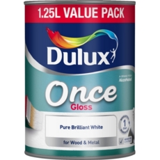 DULUX RETAIL ONCE GLOSS BRILLIANT WHITE 1.25LITRE