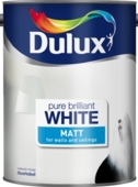 DULUX RETAIL VINYL MATT PURE BRILLIANT WHITE 5LITRE