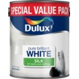 DULUX RETAIL VINYL SILK PURE BRILLIANT WHITE 3LITRE