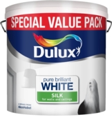 DULUX RETAIL VINYL SILK PURE BRILLIANT WHITE 6L