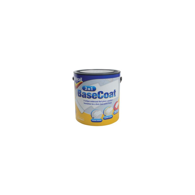 POLYCELL BASECOAT 3 in 1 2.5LITRE Winterstoke Decorators Supplies