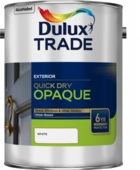 DULUX TRADE QUICK DRY OPAQUE WHITE  5LITRE