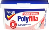 POLYCELL MULTI PURPOSE QUICK DRYING POLYFILLA 500GRMS TUB