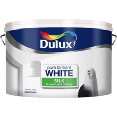 DULUX RETAIL VINYL SILK BRILLIANT WHITE 10LITRE