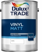 DULUX TRADE VINYL MATT WHITE 2.5LITRE