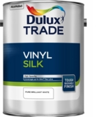 DULUX TRADE VINYL SILK PURE BRILLIANT WHITE 2.5LITRE