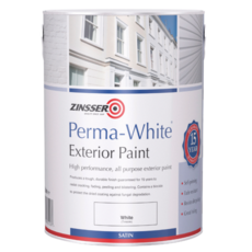 ZINSSER PERMA-WHITE EXTERIOR SATIN WHITE 5LITRE
