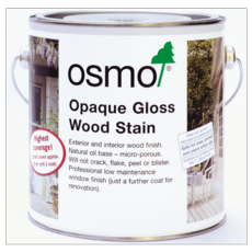 OSMO OPAQUE GLOSS WOOD STAIN 2104 WHITE 750MLS