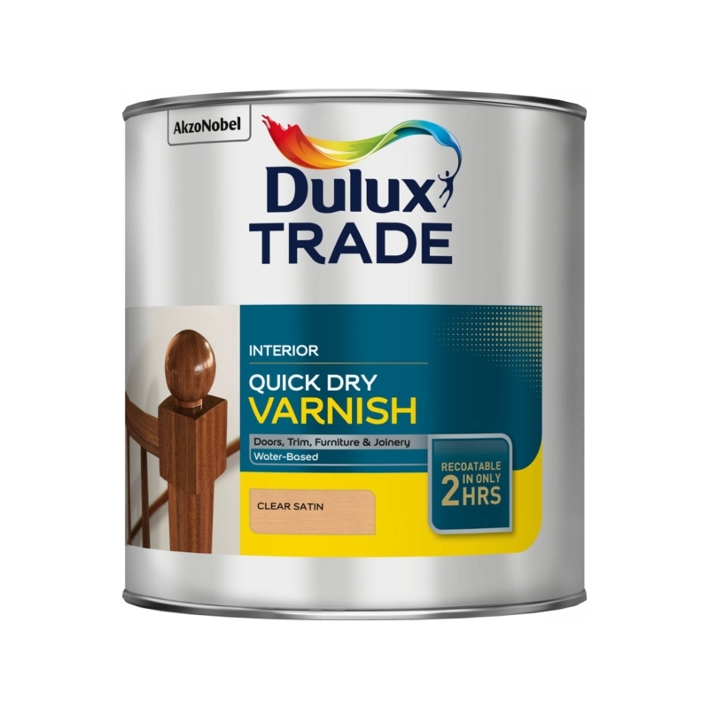 DULUX TRADE QUICK DRY VARNISH SATIN CLEAR LITRE Winterstoke