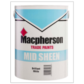 MACPHERSON MID SHEEN EMULSION BRIL.WHITE 5LITRE