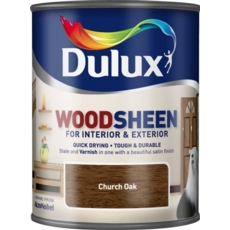 DULUX WATERBASED WOODSHEEN CHURCH OAK 750ML