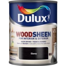 DULUX WATERBASED WOODSHEEN EBONY 750ML