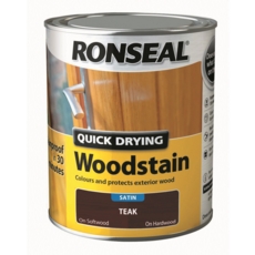 RONSEAL QUICK DRYING WOODSTAIN SATIN TEAK 750MLS