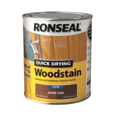 RONSEAL QUICK DRYING WOODSTAIN SATIN DARK OAK 750MLS