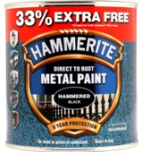 HAMMERITE METAL PAINT HAMMERED BLACK 750mls PLUS 33%
