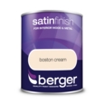 BERGER SATIN FINISH  BOSTON CREAM 750MLS
