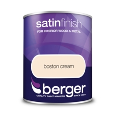 BERGER SATIN FINISH  BOSTON CREAM 750MLS