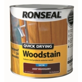 RONSEAL QUICK DRYING WOODSTAIN SATIN DEEP MAHOGANY 2.5LITRE