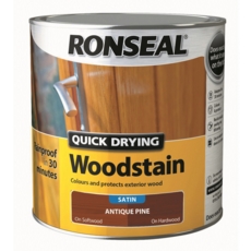 RONSEAL QUICK DRYING WOODSTAIN SATIN ANTIQUE PINE 2.5LITRE