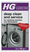 HG DEEP CLEAN AND SERVICE FOR WASHING MACHINE 2 x 100GRM