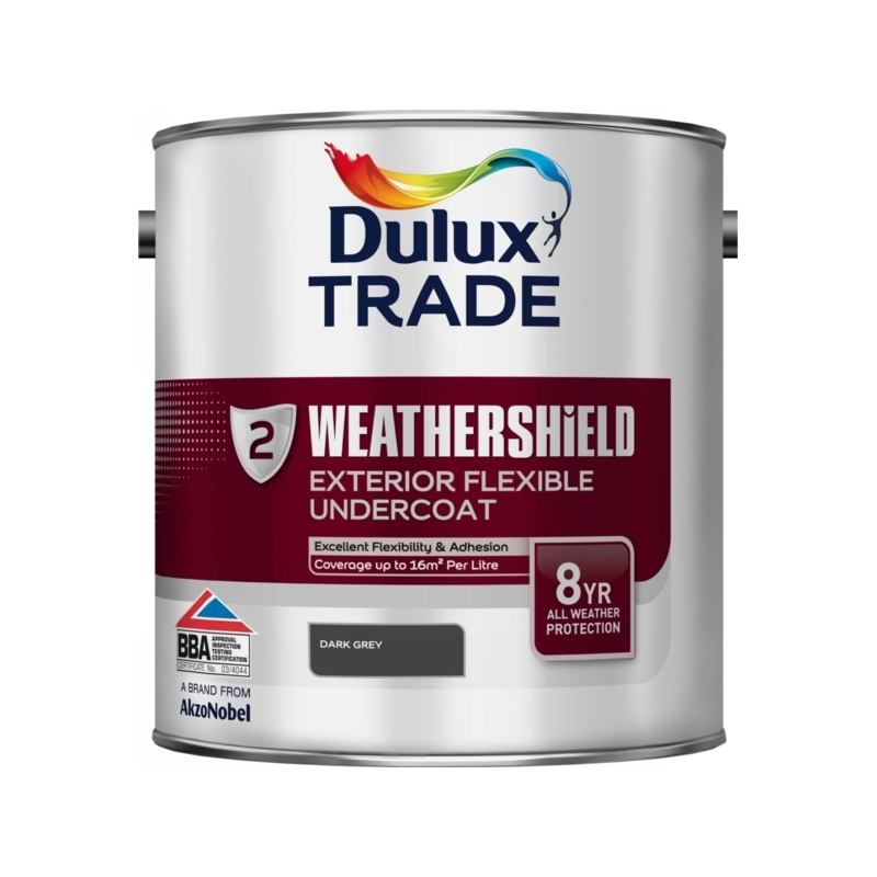 DULUX TRADE WEATHERSHIELD UNDERCOAT DARK GREY 5LITRE Winterstoke
