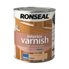 RONSEAL INTERIOR VARNISH SATIN CLEAR 750ml