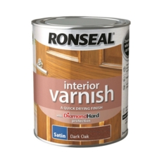 RONSEAL INTERIOR VARNISH SATIN DARK OAK 750ml