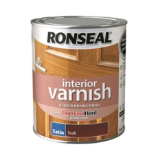 RONSEAL INTERIOR VARNISH SATIN TEAK 750ml