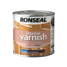 RONSEAL INTERIOR VARNISH SATIN DEEP MAHOGANY 750ml