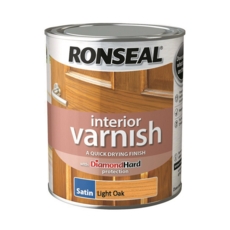 RONSEAL INTERIOR VARNISH SATIN LIGHT OAK 750ml
