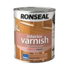 RONSEAL INTERIOR VARNISH SATIN FRENCH OAK 750ml