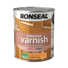 RONSEAL INTERIOR VARNISH MATT MEDIUM OAK 750ml