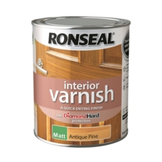 RONSEAL INTERIOR VARNISH MATT ANTIQUE PINE 750ml