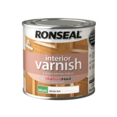 RONSEAL INTERIOR VARNISH MATT WHITE ASH 750ml