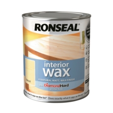 RONSEAL INTERIOR WAX MATT WHITE ASH 750ml