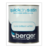 BERGER QUICK DRY SATIN BRILLIANT WHITE 750MLS