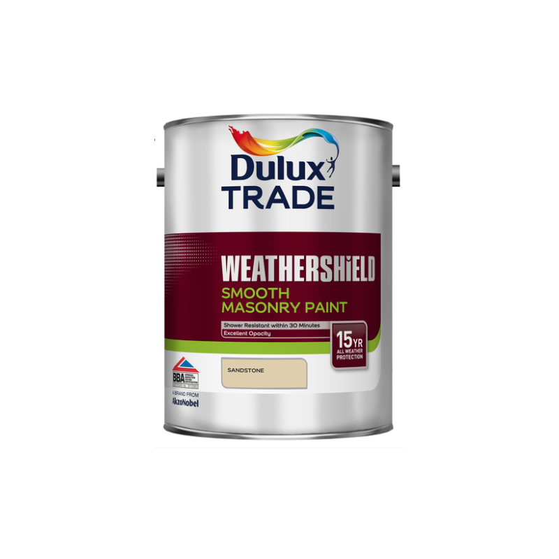 DULUX TRADE WEATHERSHIELD SMOOTH SANDSTONE 5LITRE Winterstoke