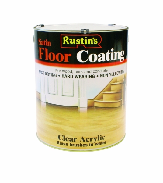 Rustins Acrylic Floor Varnish Satin 5litre Winterstoke Decorator