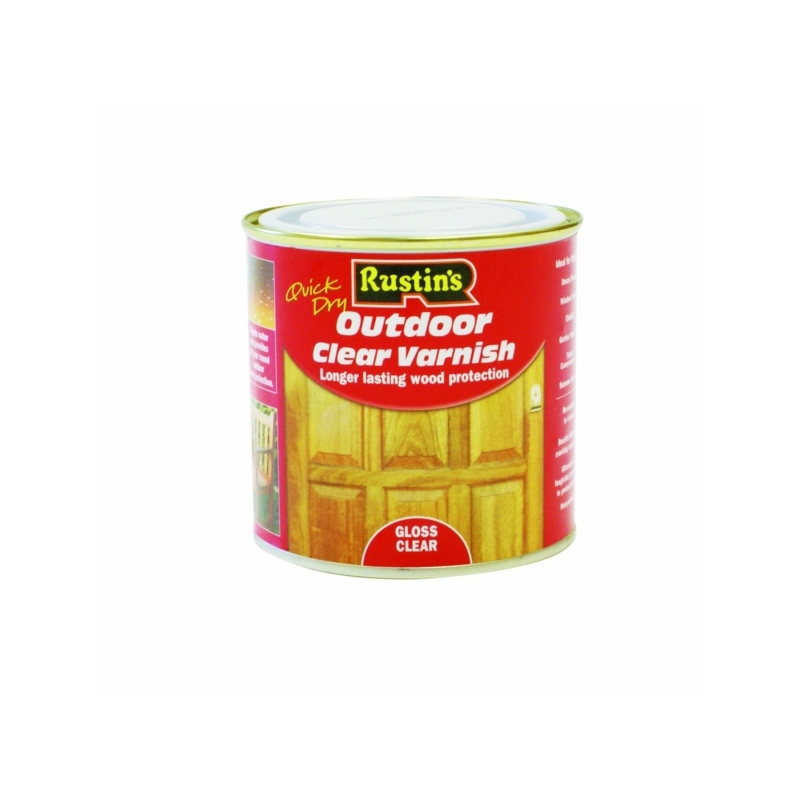 RUSTINS EXTERIOR CLEAR VARNISH GLOSS 250ML Winterstoke Decorators