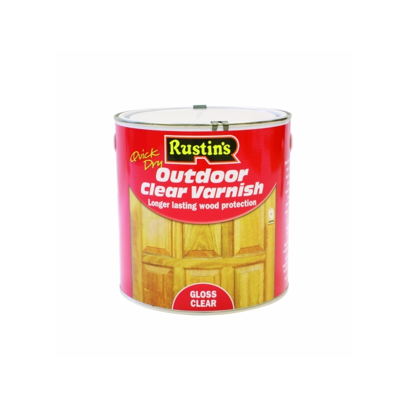 RUSTINS EXTERIOR CLEAR VARNISH GLOSS 2.5LITRE Winterstoke Decorators