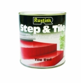 RUSTINS QUICK DRY  STEP &TILE PAINT GLOSS RED LITRE