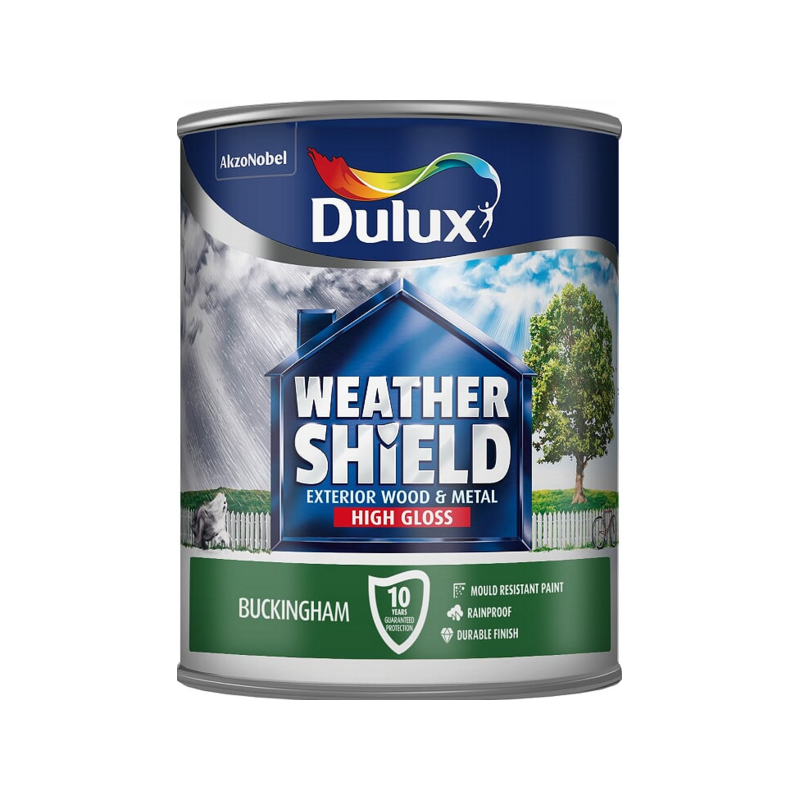 DULUX RETAIL WEATHERSHIELD HIGH GLOSS BUCKINGHAM 750MLS Winterstoke