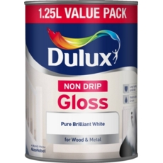 DULUX RETAIL NON DRIP GLOSS PURE B/WHITE 1.25LITRE