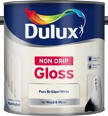 DULUX RETAIL NON DRIP GLOSS PURE B/WHITE 2.5LITRE