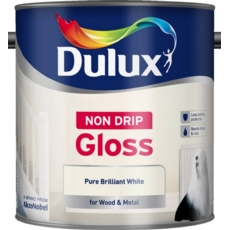DULUX RETAIL NON DRIP GLOSS PURE B/WHITE 2.5LITRE