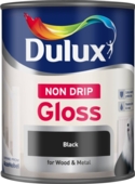 DULUX RETAIL NON DRIP GLOSS BLACK 750MLS